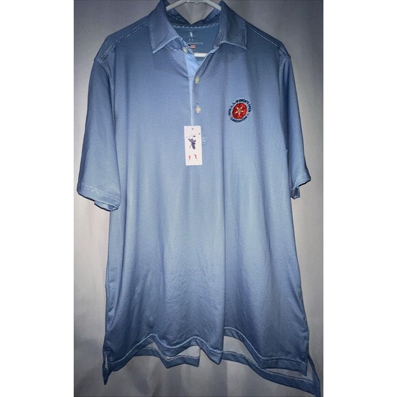 FAIRWAY & GREENE OWENS STRIPE MEN’S POLO SIZE LARGE 79th WOMEN’S OPEN LANCASTER - Picture 1 of 7